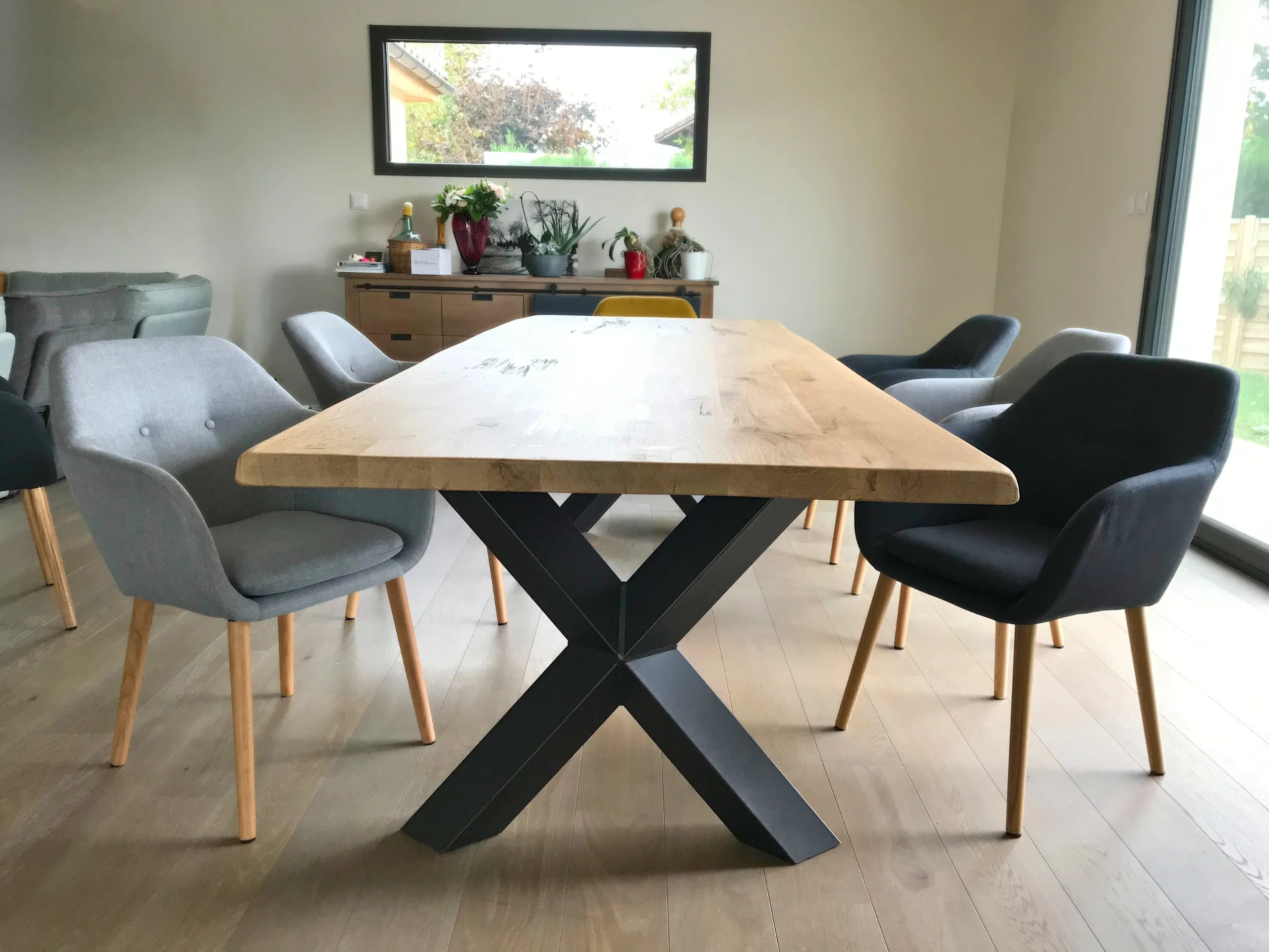 Table manger pieds crois s vitadeco