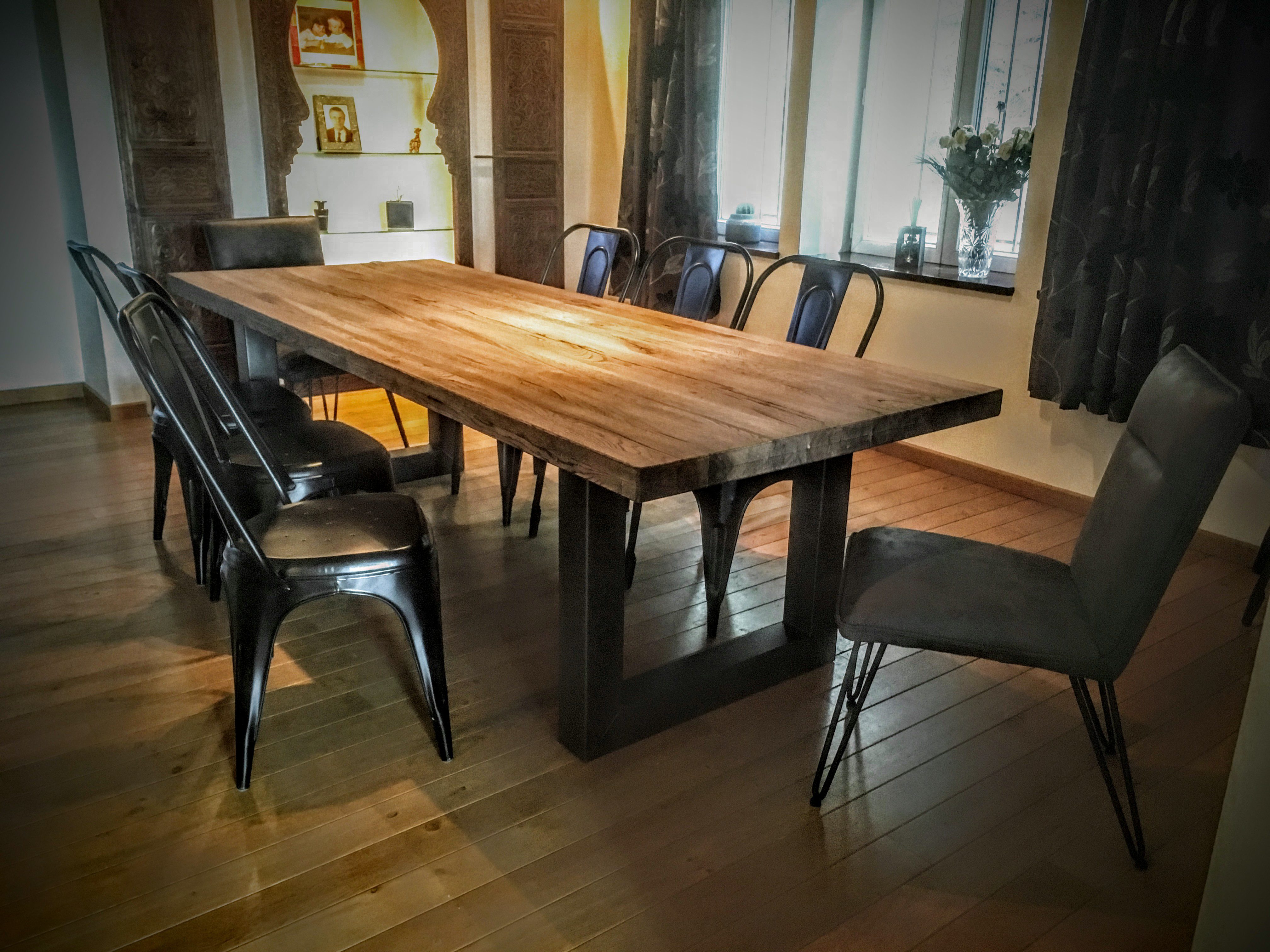  Table  Scandinave Pied U en Acier Bois  M tal  Design