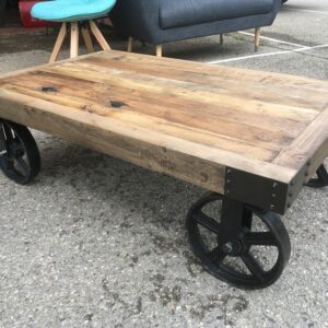 Table Basse Chariot Industrielle