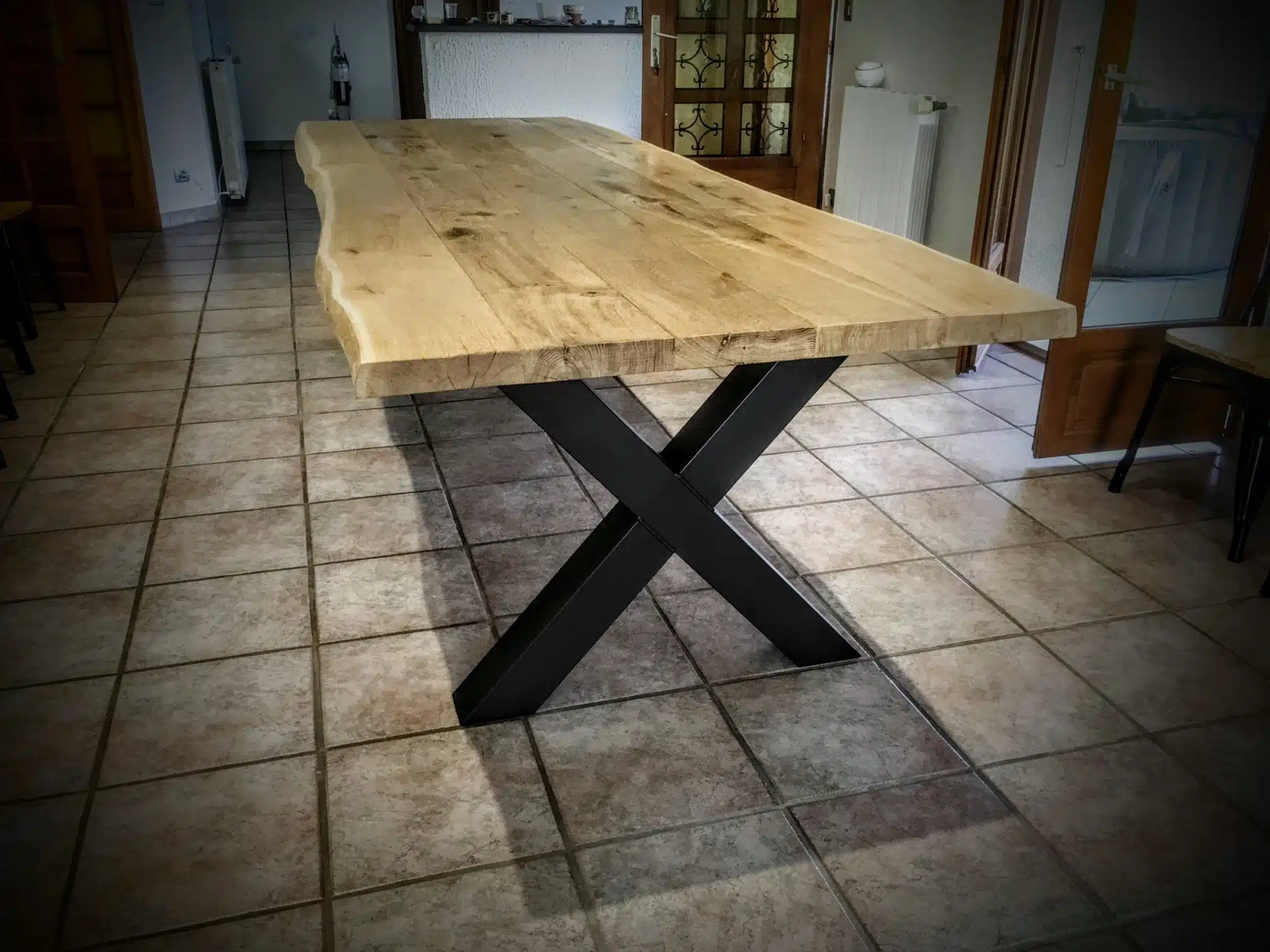 Pied table croix acier VitaDeco