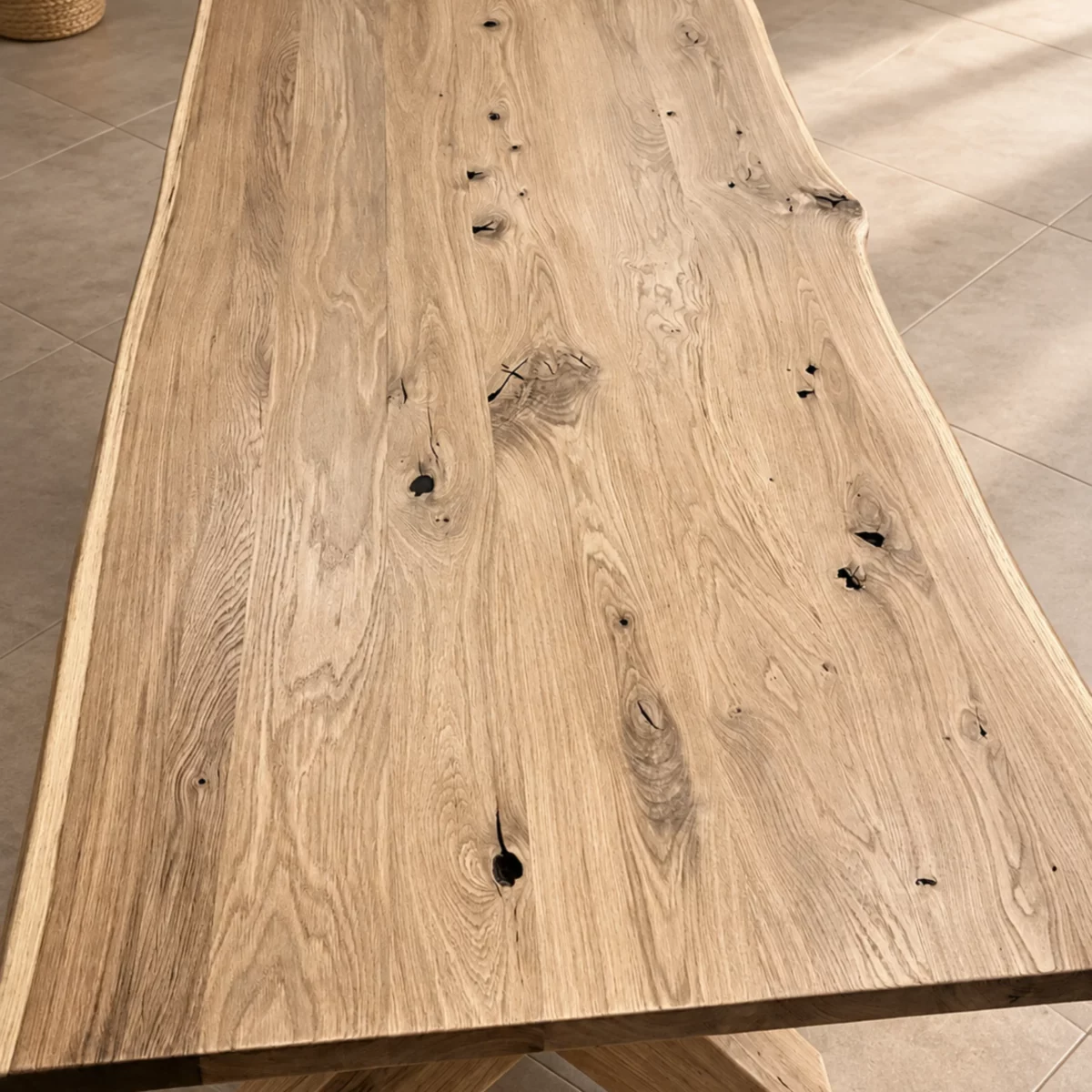 Un plateau de table en chêne cmair
