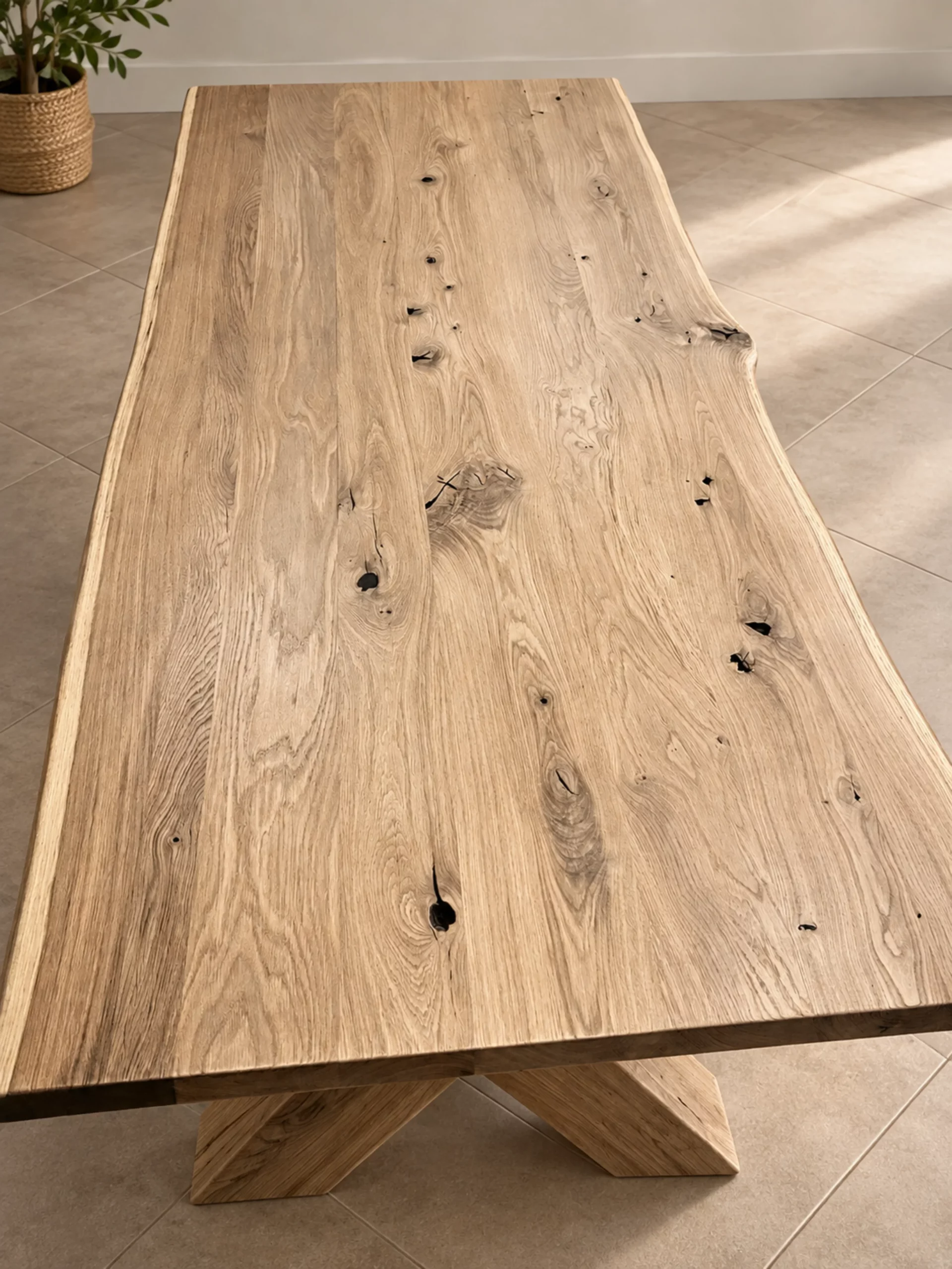 Un plateau de table en chêne cmair