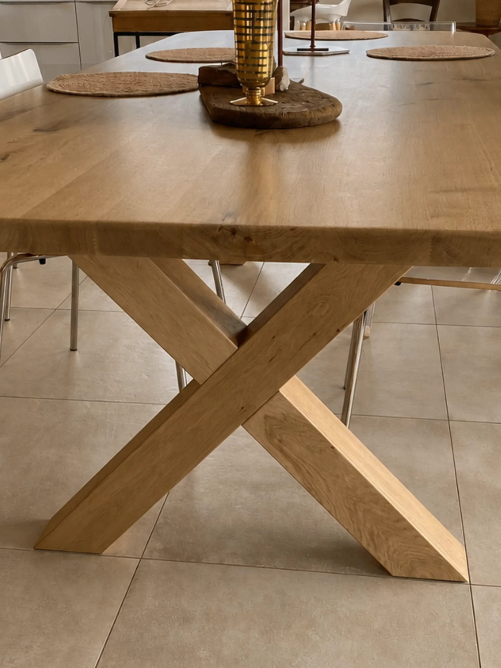 Un pied en croix bois