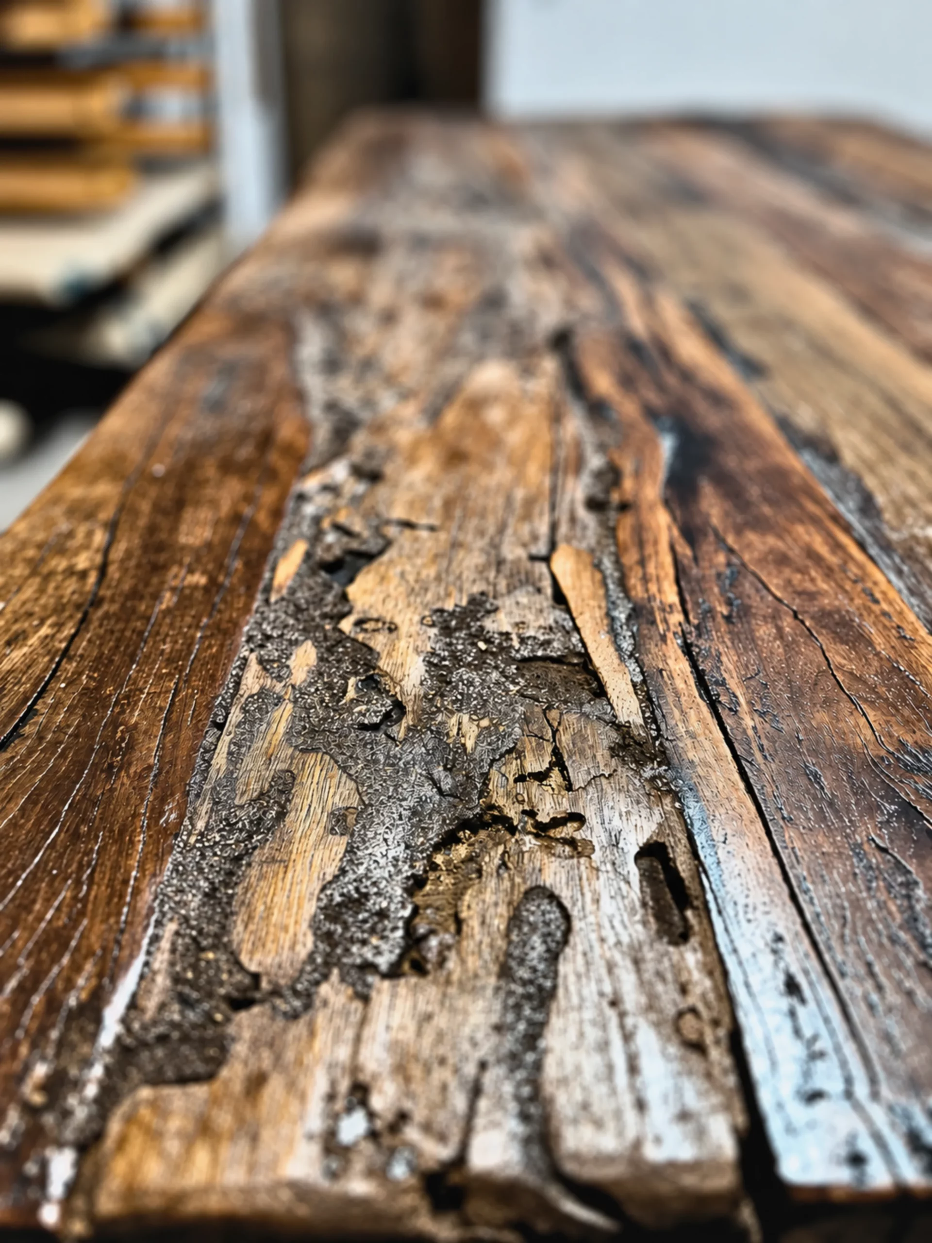 Un plateau en bois récupéré