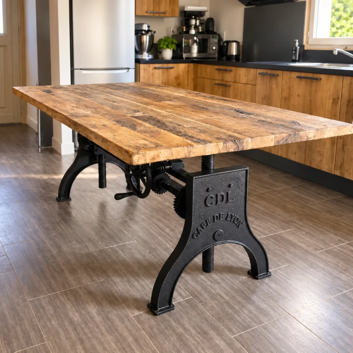 Une table à manger réglable