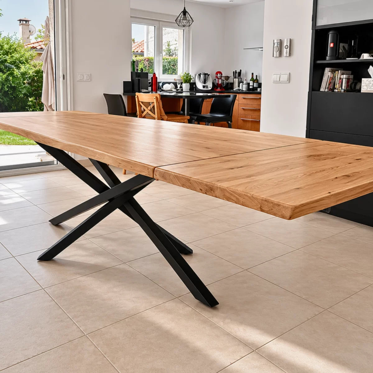 Une table en bois Mikado