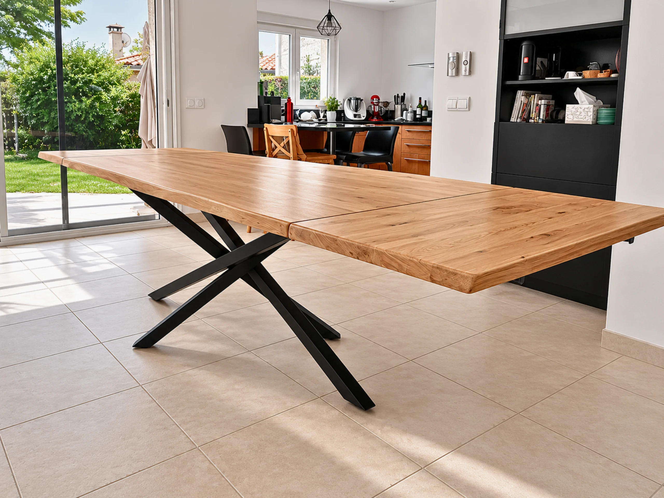 Une table en bois Mikado
