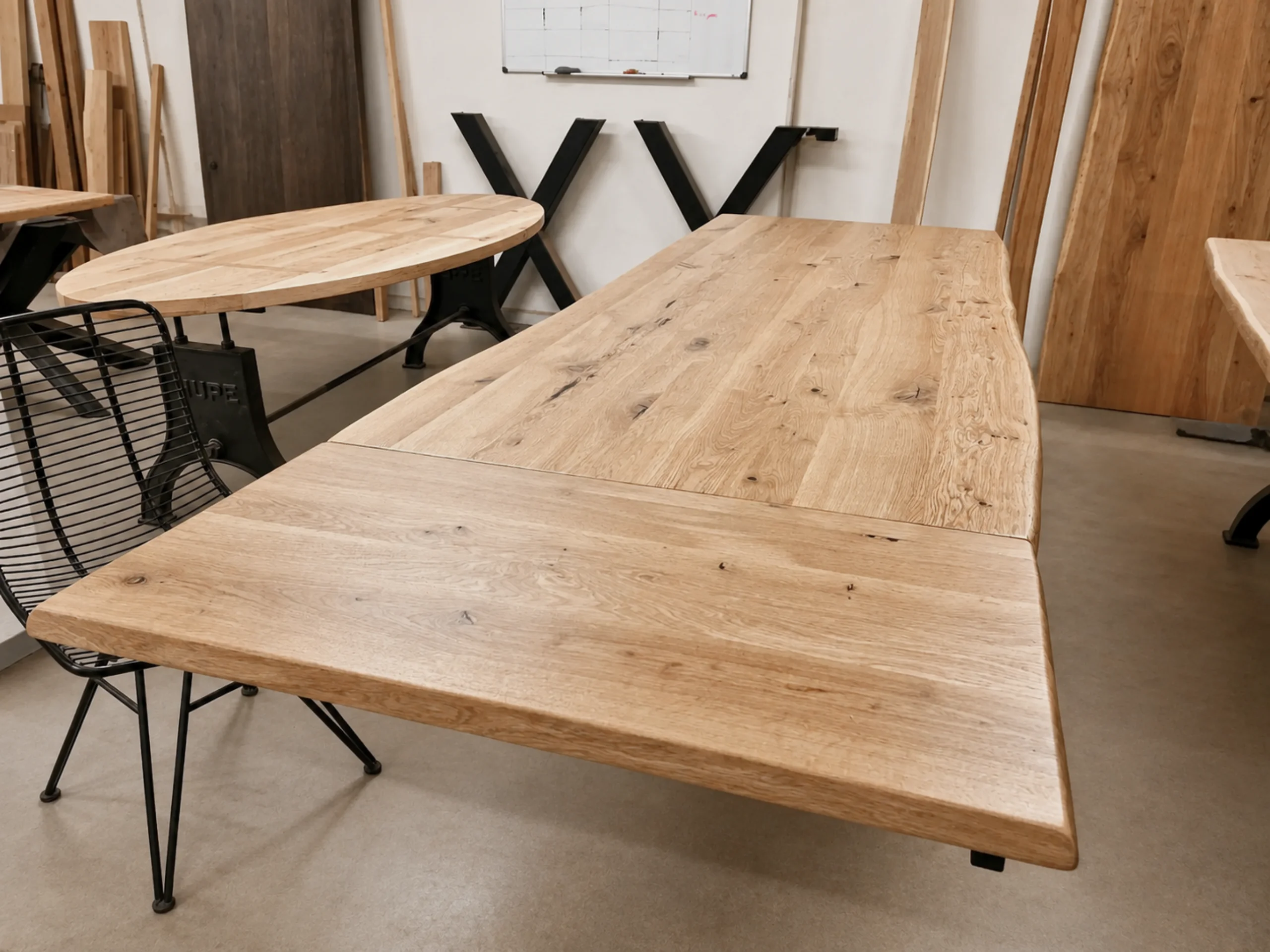 Une rallonge de table en bois massif