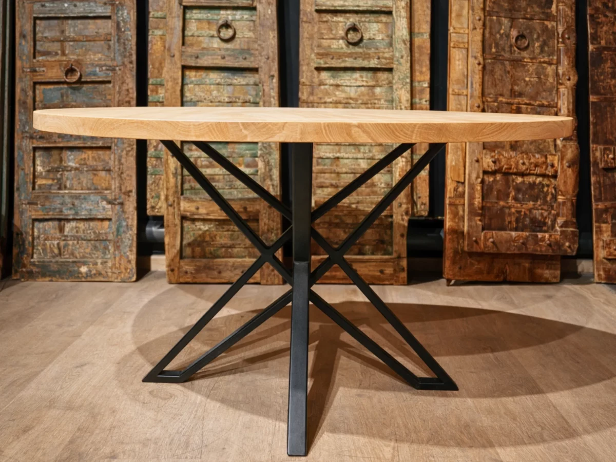 Table Ronde Moderne Table moderne ronde design – pied central métal | VitaDeco